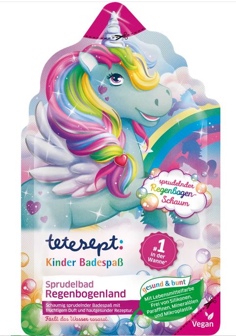 TETESEPT Kinder Badespaß Sprudelbad Regenbogenland