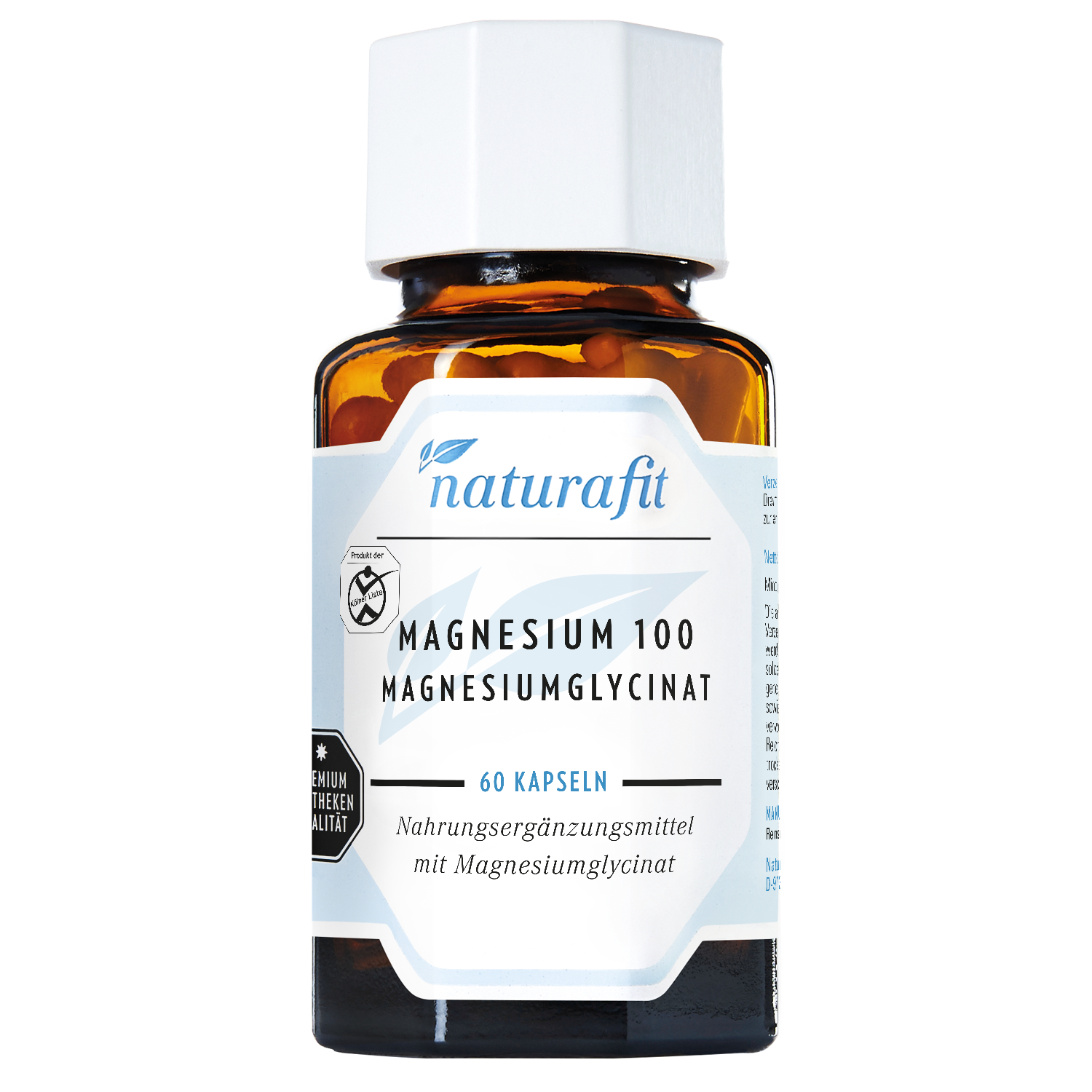 NATURAFIT Magnesium 100 mg Magnesiumglycinat Kaps.